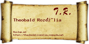 Theobald Rozália névjegykártya